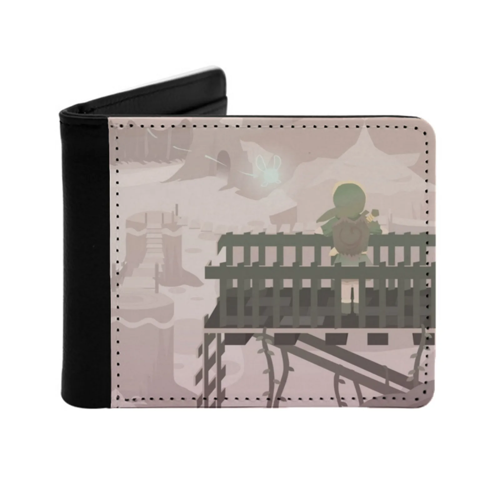 Kokiri Forest Men Wallets Card Man Wallet Short Purse Bi-Fold Personalized Purses Ocarina Of Time Oot The Legend Of Link Deku