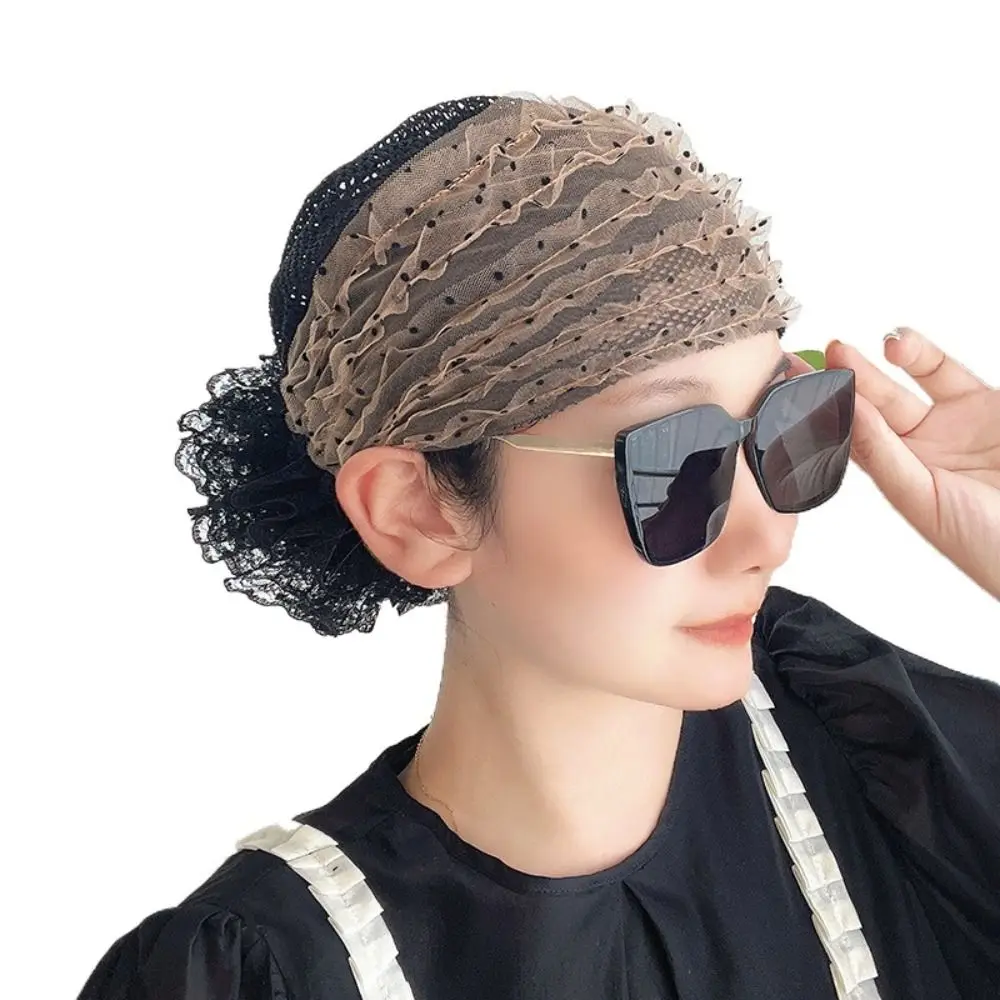 قبعات عمامة دانتيل مريحة للنساء ، وشاح رأس إسلامي أنيق ، غطاء شعر ، موضة الصيف