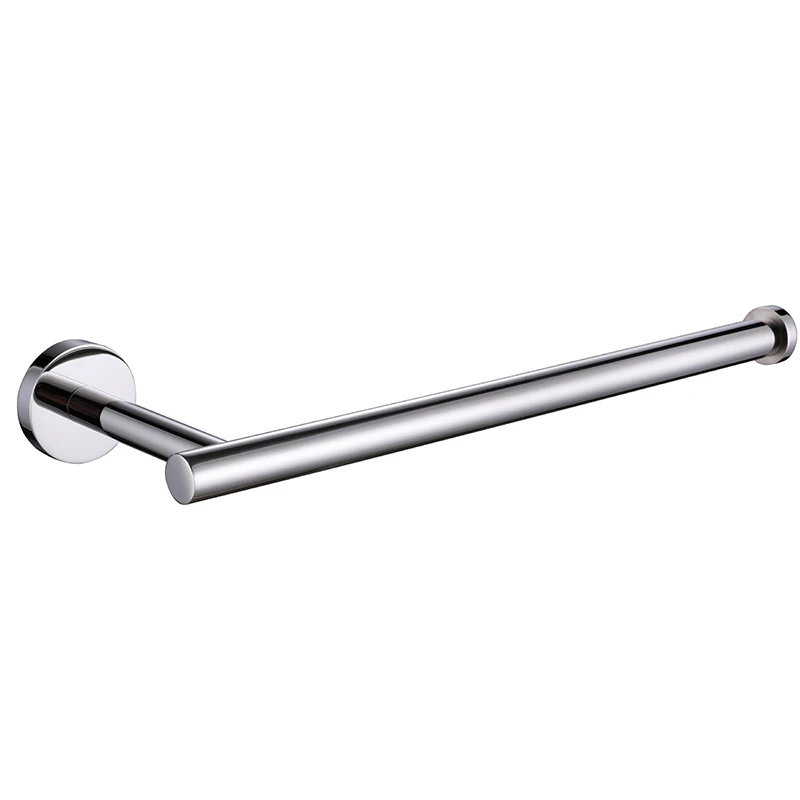 304 Stainless Steel Bathroom Hardware Set Kit Accessories Wall Shelf Towel Bar Rack Punching Round Accessories Set Chrome