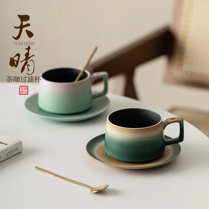 Ceramic Coffee And Saucer Set For Home Use High Value Mug Personal Water Cup Office Afternoon Tea Cup