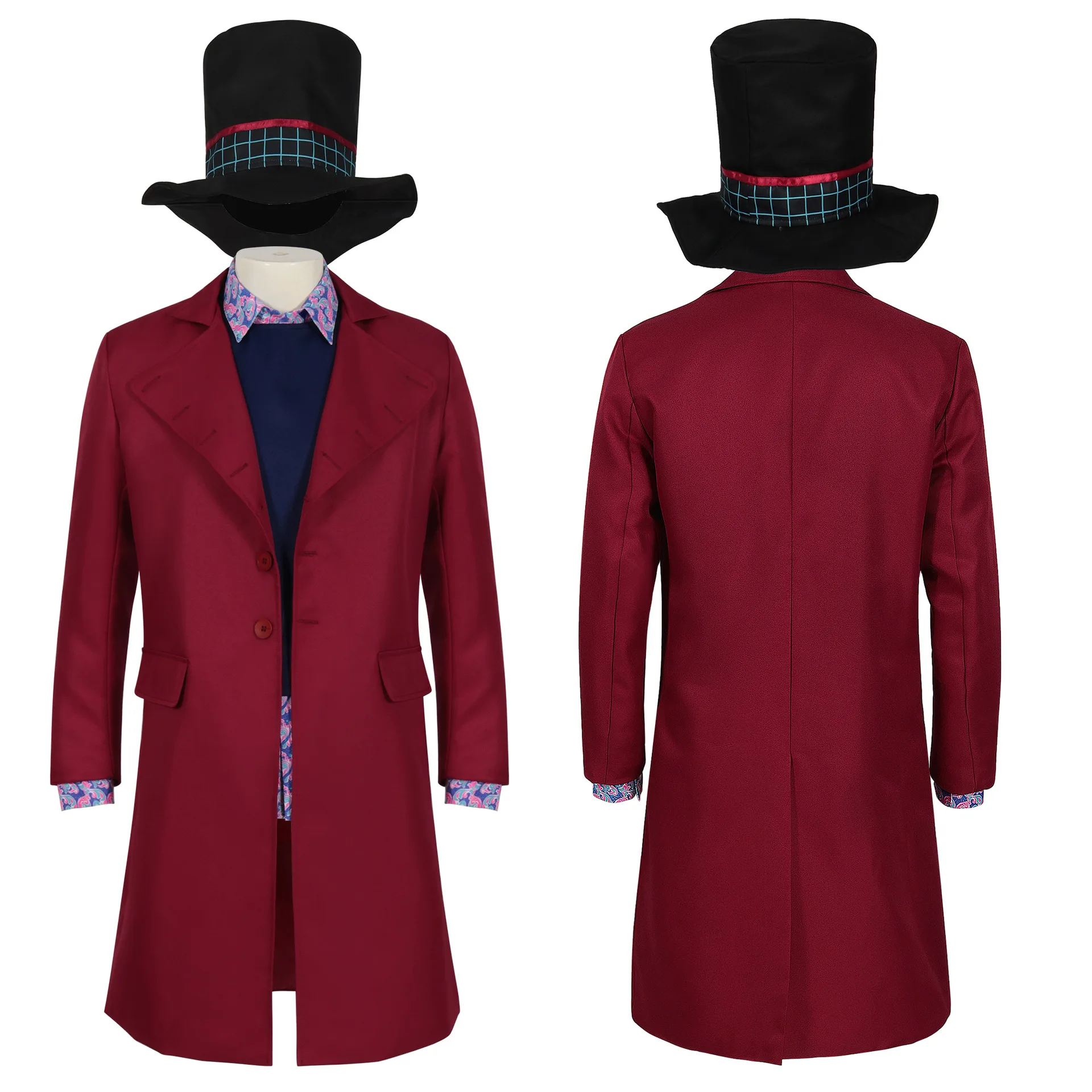 Willy-abrigo de Cosplay para hombre, traje de billete de Willie Wonca, traje de Cosplay de Chocolate, fábrica de Wonk, ropa de juego de rol de Halloween elegante