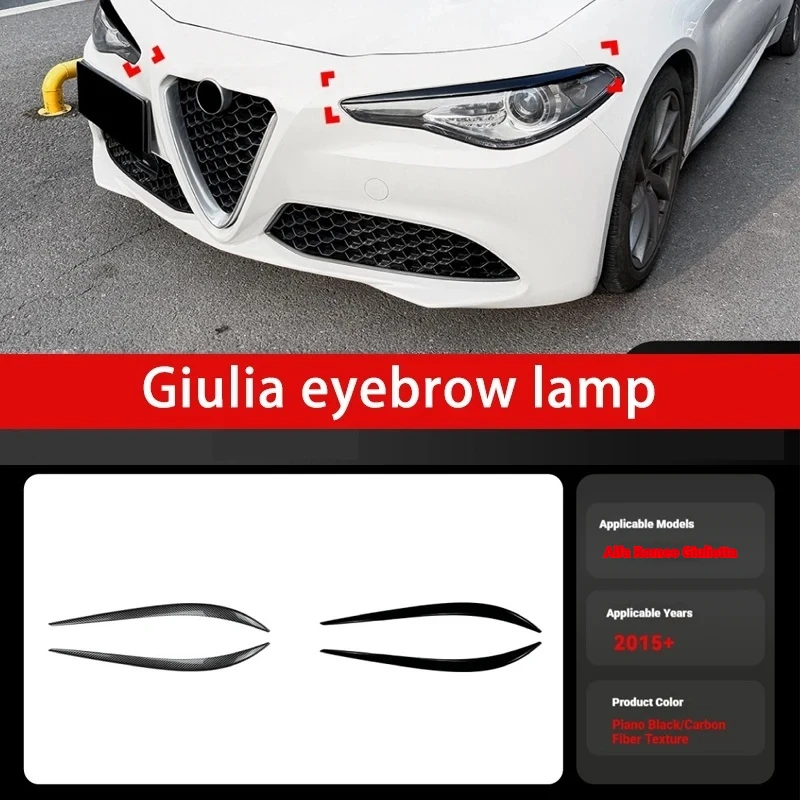 Applicable to 2015+ Alfa Romeo Juliet Giulia special headlight eyebrow body sticker cross-border modification