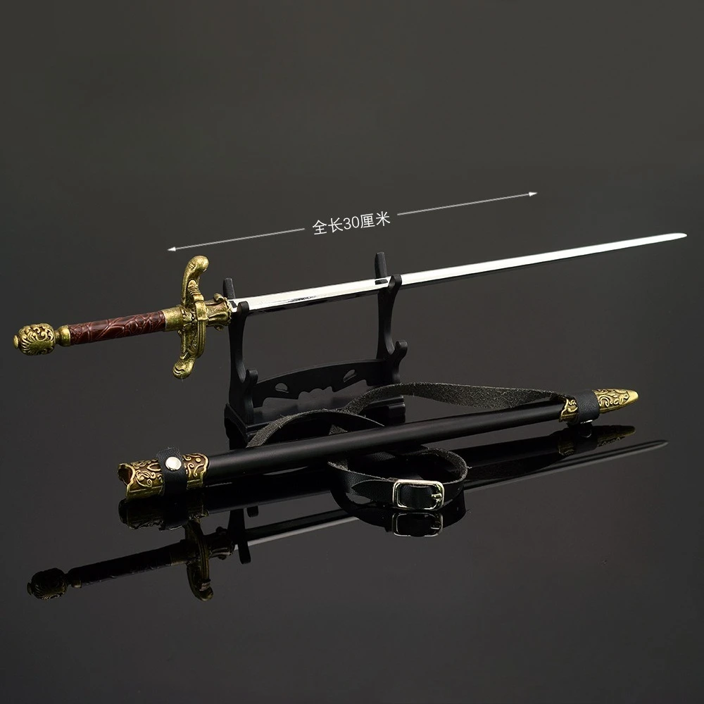 30 centimetri Film TV Periferica Ago Da Cucire Cavaliere Medievale Arma Spade Spada di Metallo Lama Uncut Arma Modello Artigianato Regali Giocattoli Ragazzo
