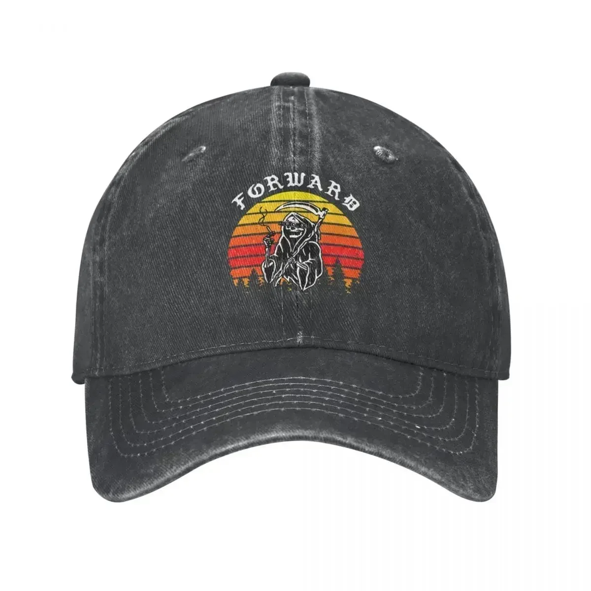Skull Distressed Washed Caps Hat Vintage Outdoor Activities Snapback Hat Forward Observations Group FOG Men Women Baseball Caps