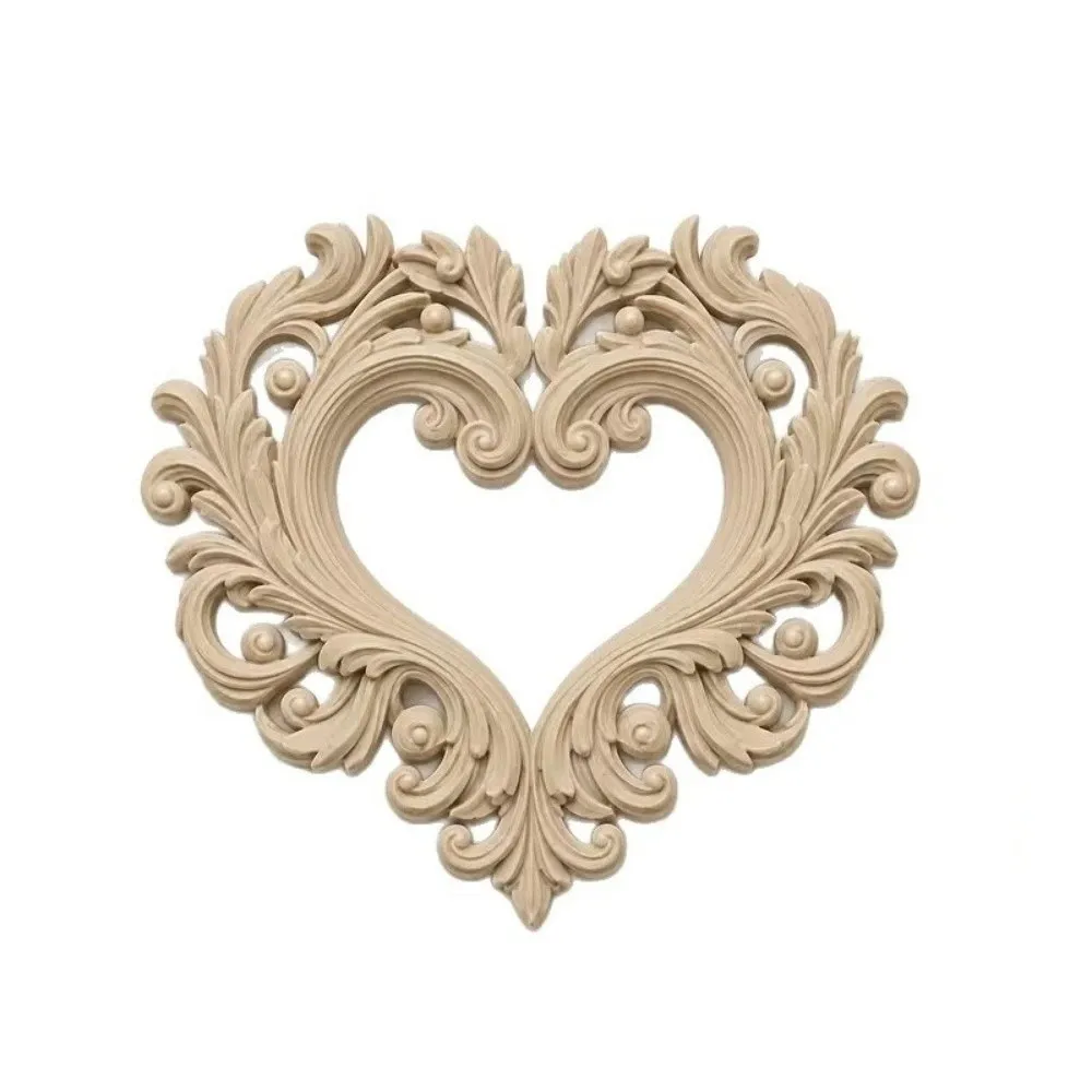 3D Printed Vintage Picture Frame Heart Shape Carved Flower Baroque Photo Frame Wall-mounted Hollow Out Wall Decoration Gifts