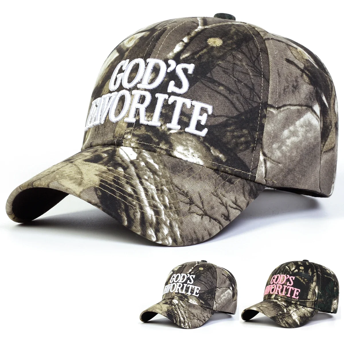 Unisex GOD'S FAVORITE Letter Embroidery Baseball Caps Spring and Autumn Outdoor Adjustable Casual Hats Hip Hop Hat Sunscreen Hat