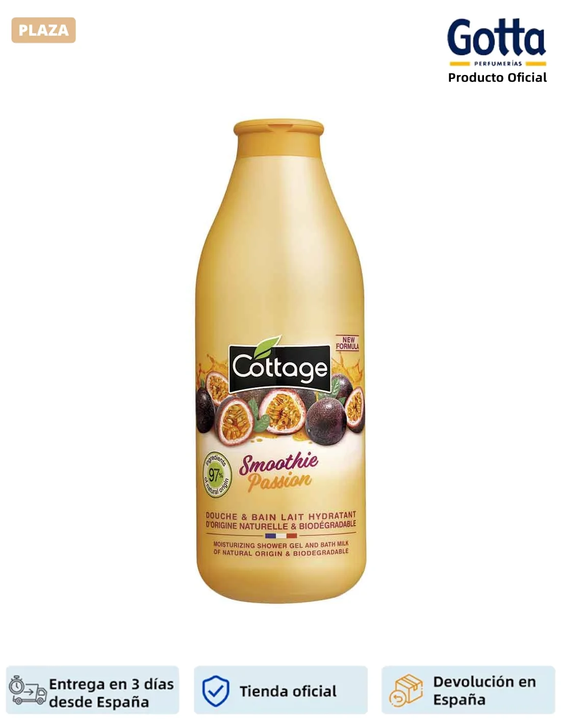 COTTAGE-passion fruit shower GEL-750 ML-beauty and health, bath and shower, shower Gel-enjoy a perfect shower.