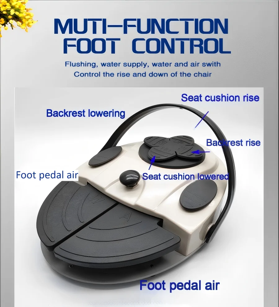 Dental Foot Pedal Dental Unit Accessory Multi-function Foot Switch Pedal Controller