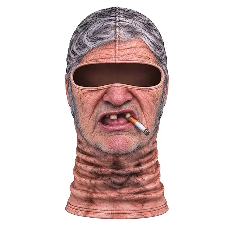 Fun 3D Face Balaclava Full Face Visor Balaclava Motorcycle Riding Ski Mask Outdoor Thermal Balaclava