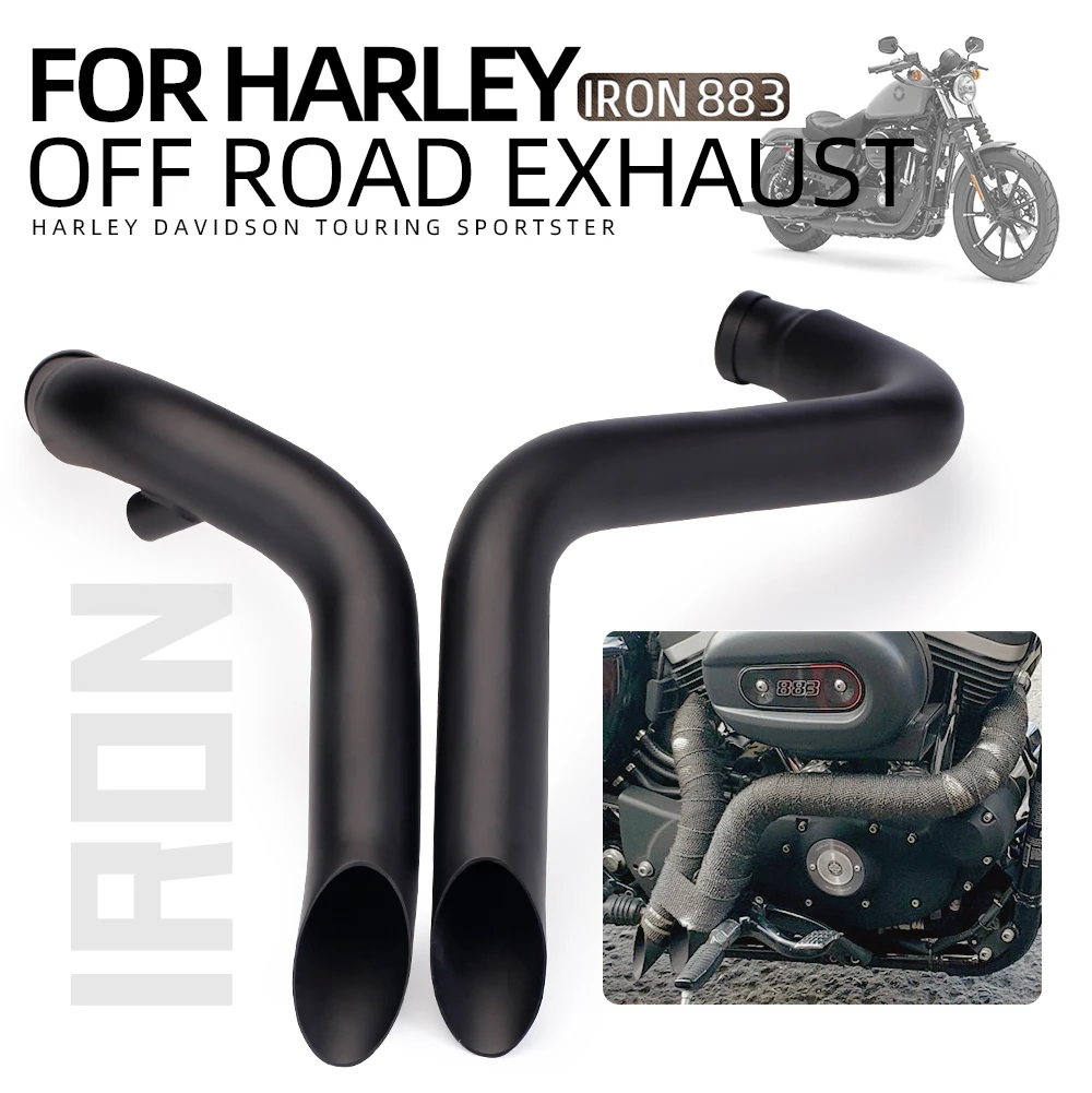 Motorcycle Exhaust Pipe Custom Forward Control Accessories Motorcross For Harley T7 Softail Sportster 883 1200