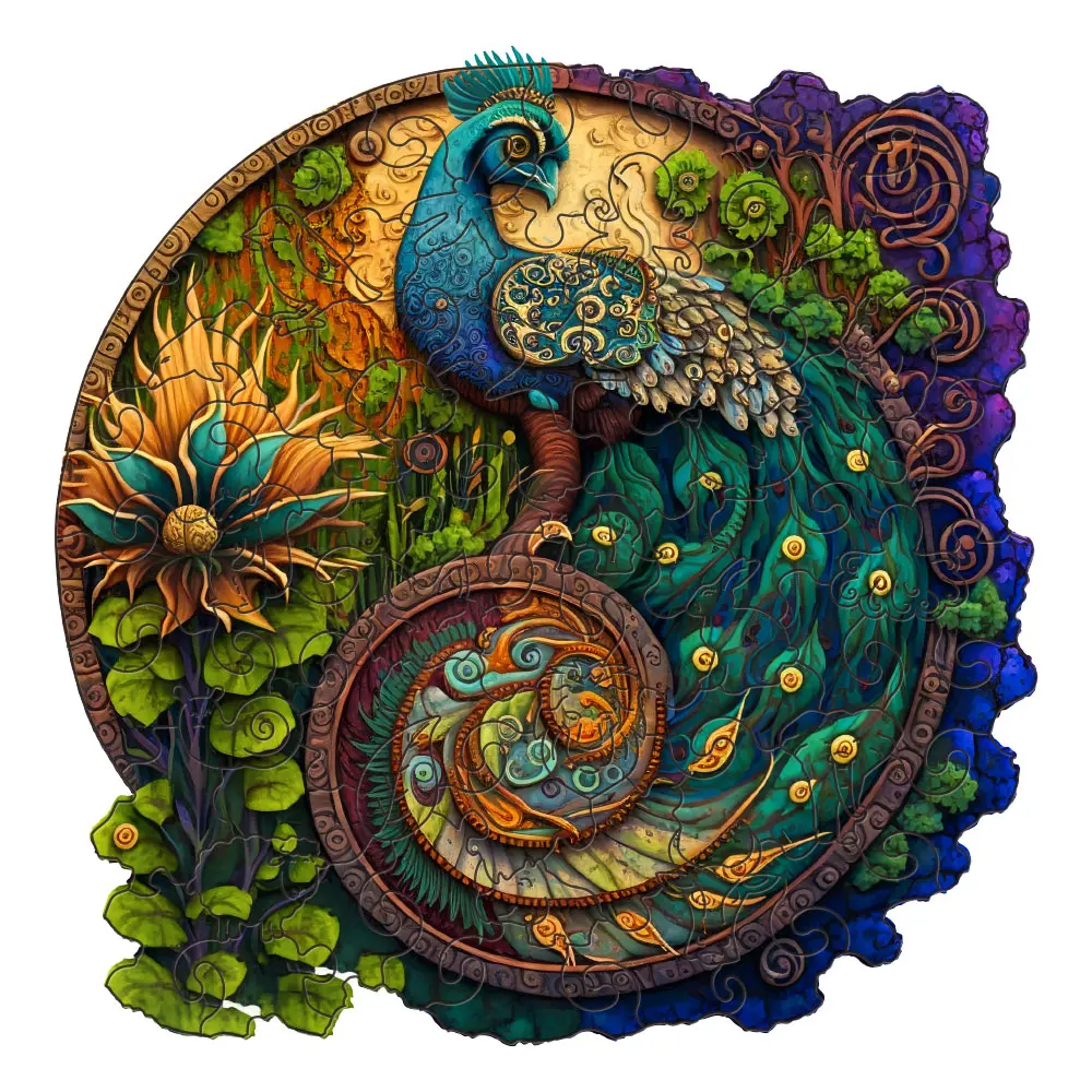 Puzzle in legno di pavone puzzle 3D personalizzato per bambini adulti regalo educativo gioco giocattolo per bambini