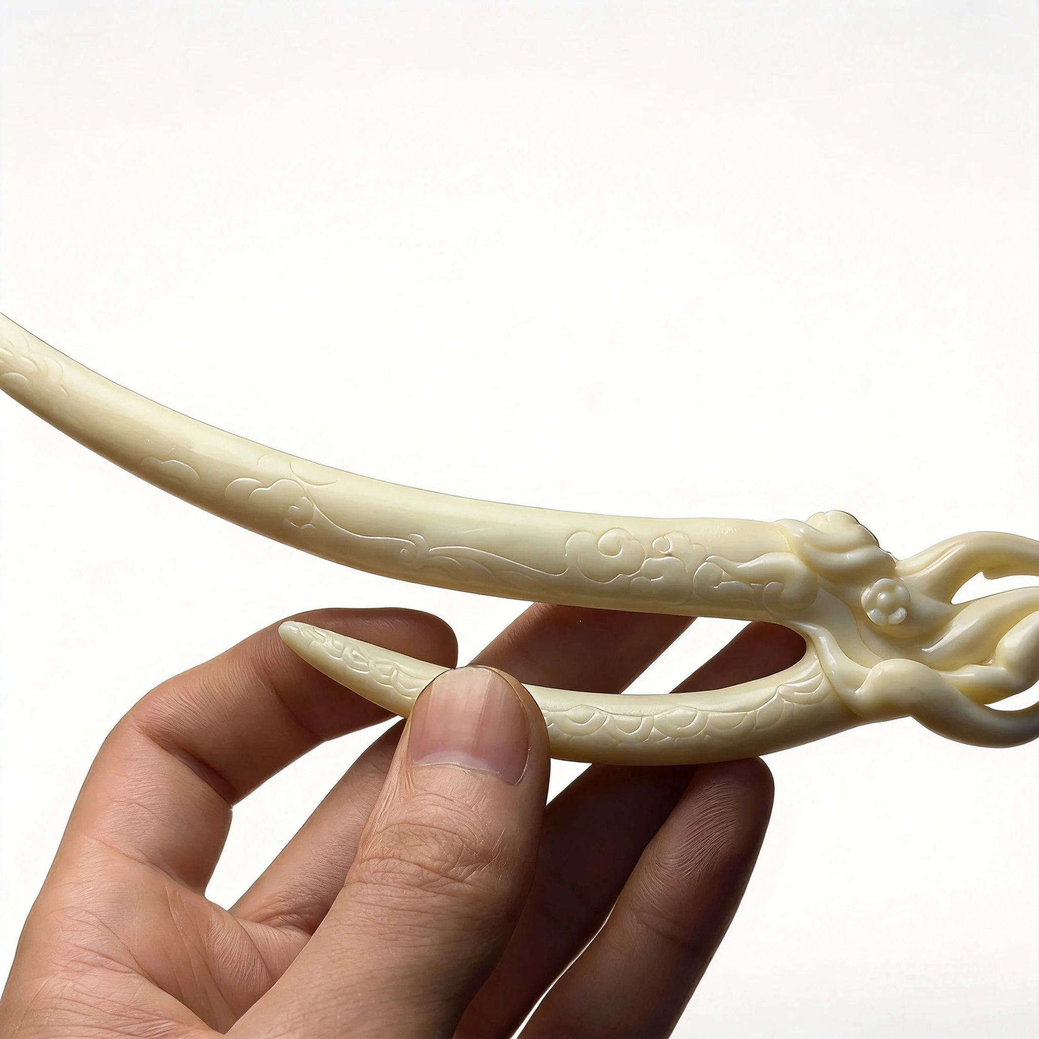 Chinese Style Lucky Nine Tailed Fox Double Sided Carved Hairpin Auspicious Blessing Vintage Hair Stick Traditional Hanfu Hair