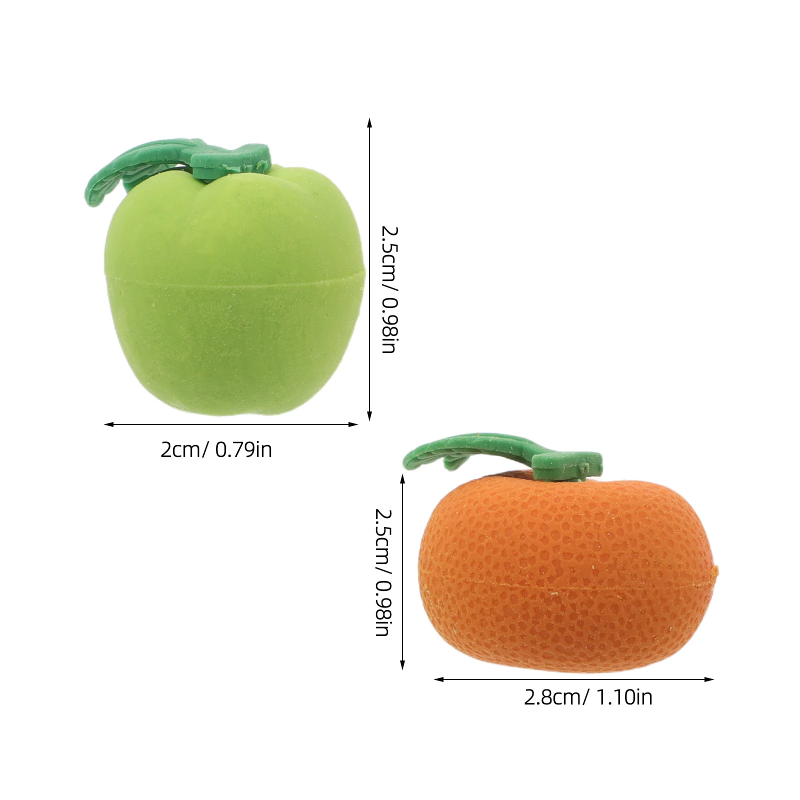 100Pcs Fruit Eraser Set Mini Apple Orange Shapes Fun Pencils Classroom Rewards Party Gifts Pencil Erasers for