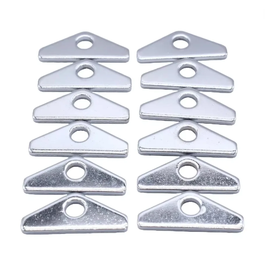 12x Chrome Plated Steel Valve Cover Mini Spreader Tab Mini Valve Cover Hold Down Tabs Small Block 260 289 302