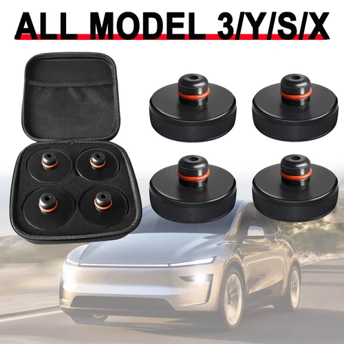 Adaptador de punto para almohadilla de elevación Tesla Jack, modelo 3, modelo Y Juniper Model S Model X con bolsa de almacenamiento, accesorios de herramientas de reparación de vehículos