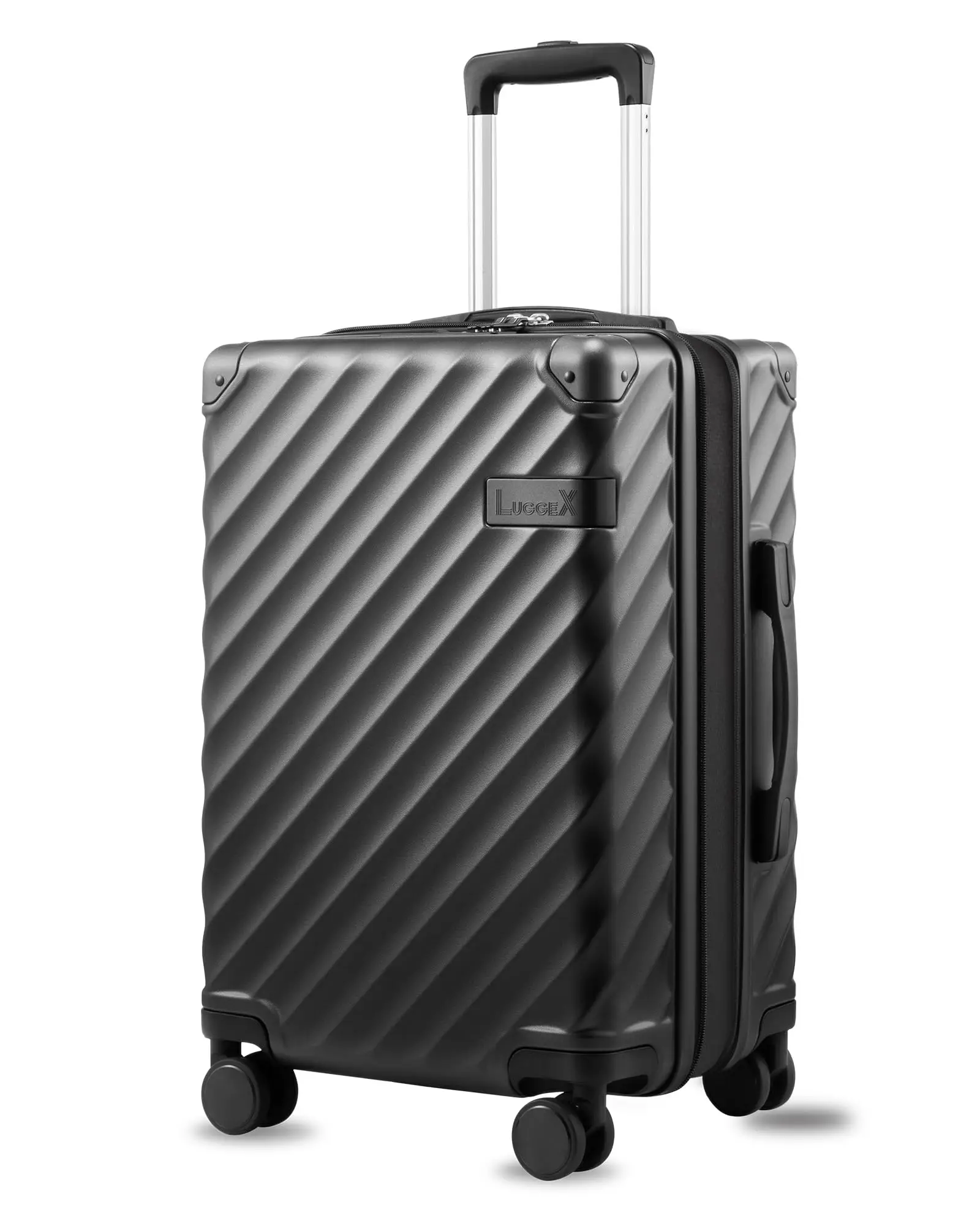 20 Inch Carry On Luggage 22x14x9 Airline Approved, Charcoal Metallic