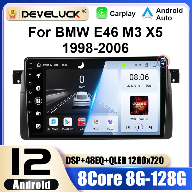 

Android 12 Car Radio For BMW E46 M3 X5 1998-2006 2 Din GPS Navigation 4G Carplay Auto Stereo intelligent Systems Smart Autoradio