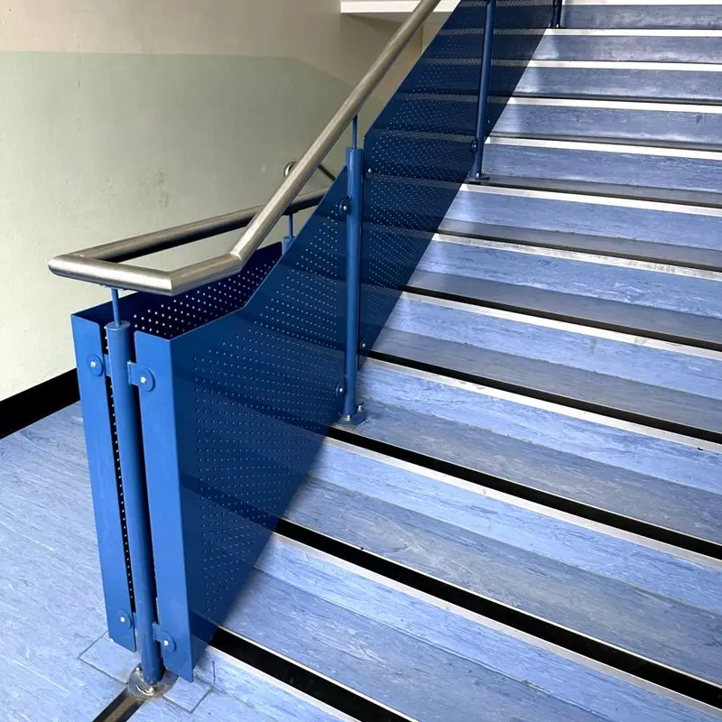 التخصيص الدرابزين الحديثة سياج داخلي Parapet درابزين من الفولاذ المقاوم للصدأ درابزين الدرج الدرابزين الألومنيوم مع مثقب #3