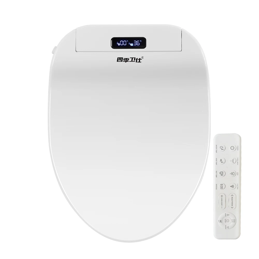 Smart Toilet Seat Heated seat Drying Warm water Intelligent Smart Toilet Cover For Bathroom With English Panel Remote control