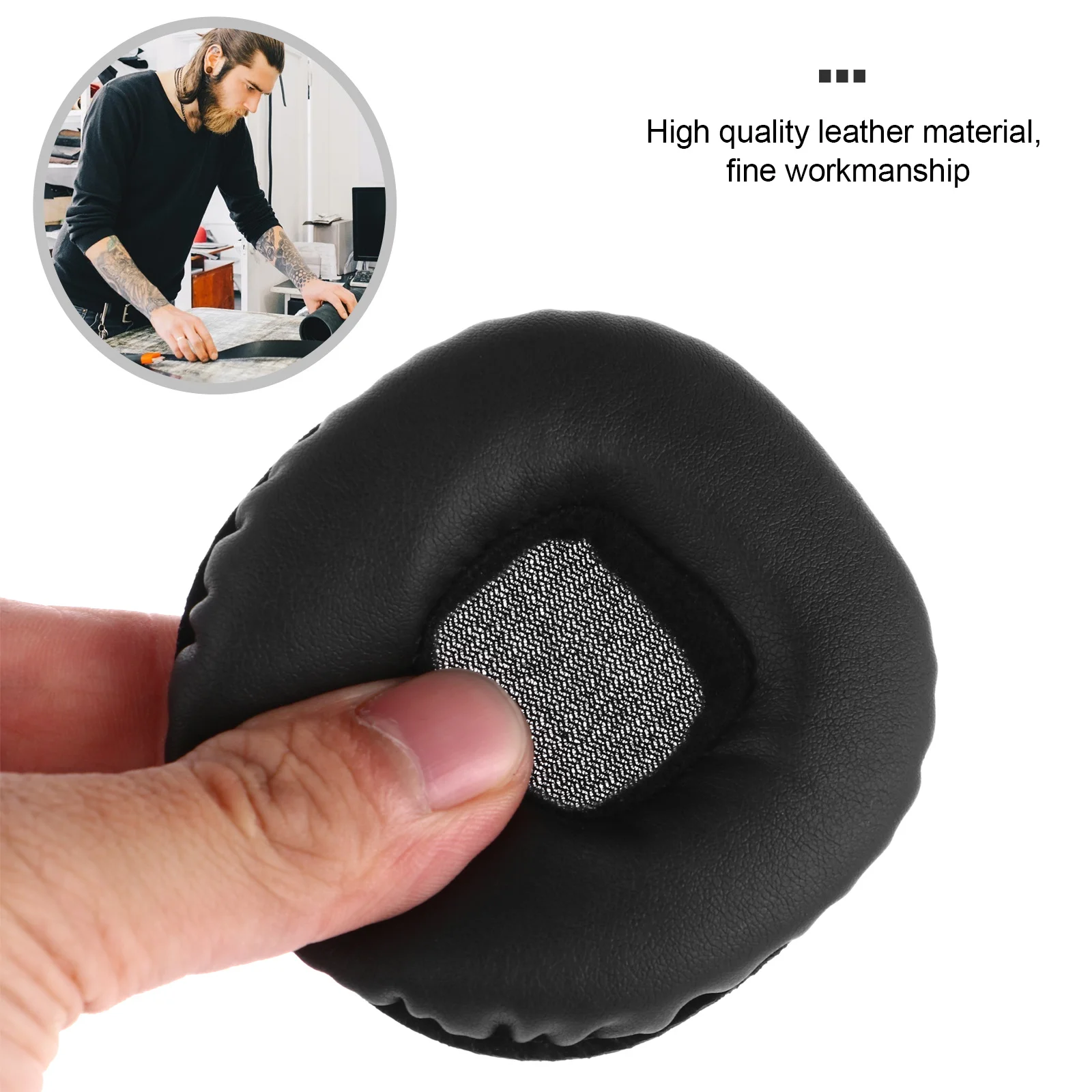 

1 Set Skin-Friendly -Like Headphone Ear Pads Replacement Sponge Headset Cushions For Noise Isolation Comfort Long-Lasting
