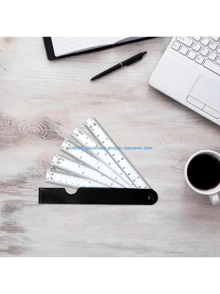 367D Upgraded Scale Ruler Engineer Scale Architect Ruler Drafting Measuring Tool Lightweight Ruler for Engineering Cothes