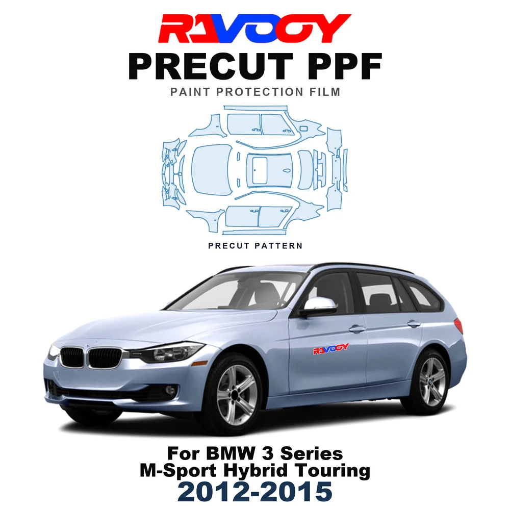 Precut PPF For BMW 3 Series M-Sport Hybrid Touring 2012-2015 8.5mil TPU Paint Protection Film Hood Bonnet Bumper Headlight Roof