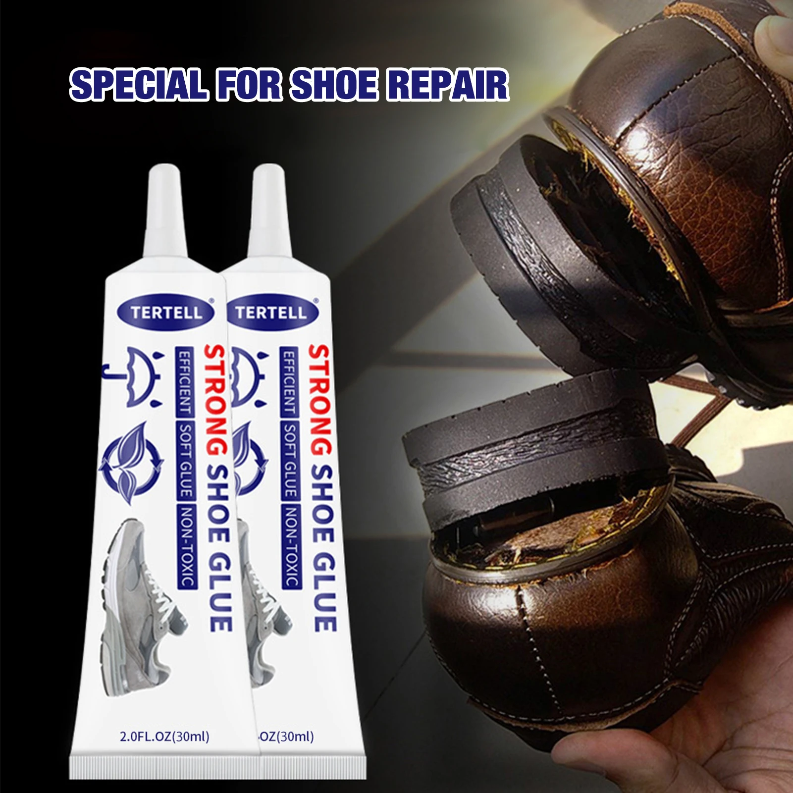 Shoe Repair Glue Waterproof Sticky Shoemaker Repair Shoes Leather Sneakers Soft Shoe Repair Glue 60ml Sole Repair Glue special