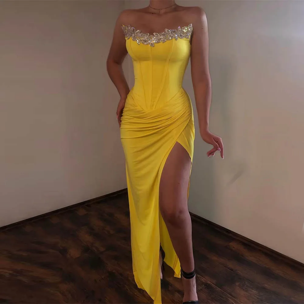 

Sweetheart Collar Women Evening Dresses Sexy Strapless Sleeveless Prom Gown Mopping Length Party Robes de soirée Customized 2026