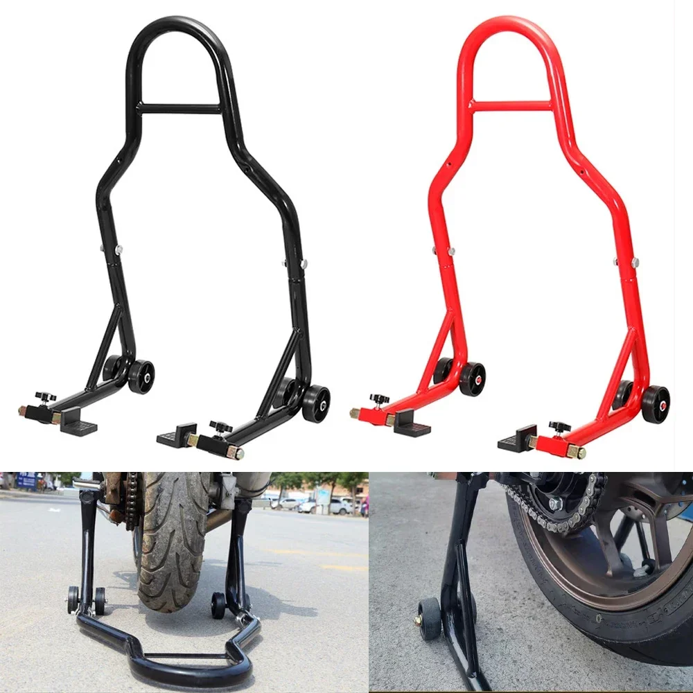 

Motorcycle Black/Red Full Set Rear Wheel Support Stand Wheel Stand Auto Aheel Support Frame Tire Repairing Tool