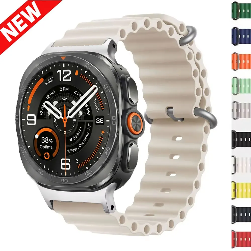 Ocean Strap für Galaxy Watch Ultra 2 2026 Silikonarmband für Samsung Watch 8 9 40/44mm 8Classic 46mm Armbandzubehör