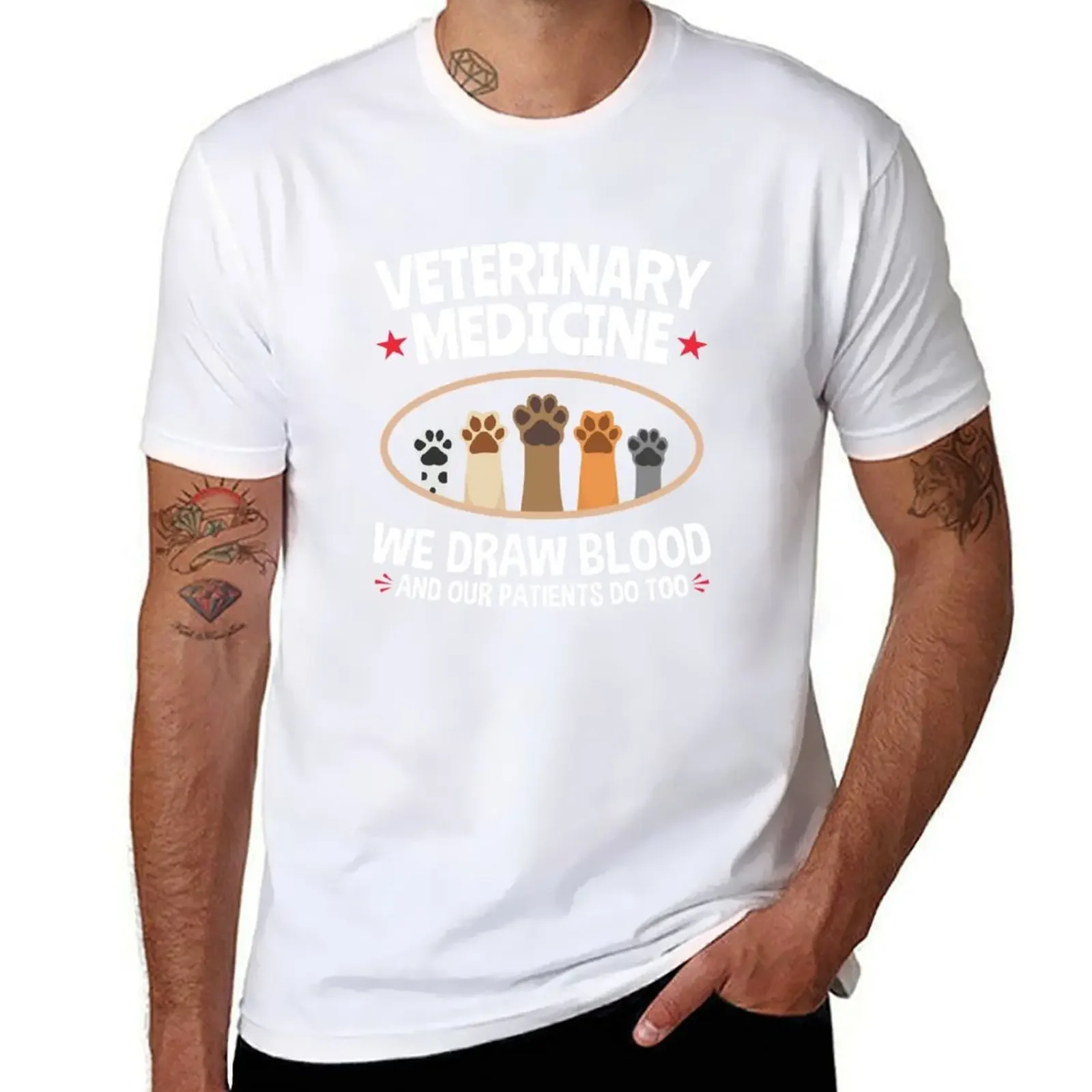 Veterinary Medicine Vet Tech We Draw Blood And Our Patients Do Too T-Shirt vintage Aesthetic clothing plain t shirts men fashion