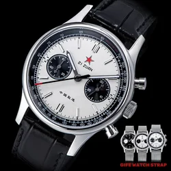 Chronograph Panda 1963 Pilot Chinese Watch Men 38/40MM Sapphire Mechanical ST1901 Wristwatch Retro Clock Reloj Hombre Air Force