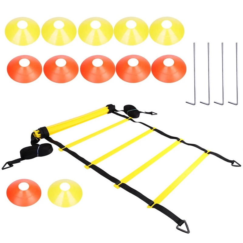 Agility Training Football Soccer Equipment, Fitness Training Disc Cones Ladder Chute Running Umbrella for Speed Balance Footwork