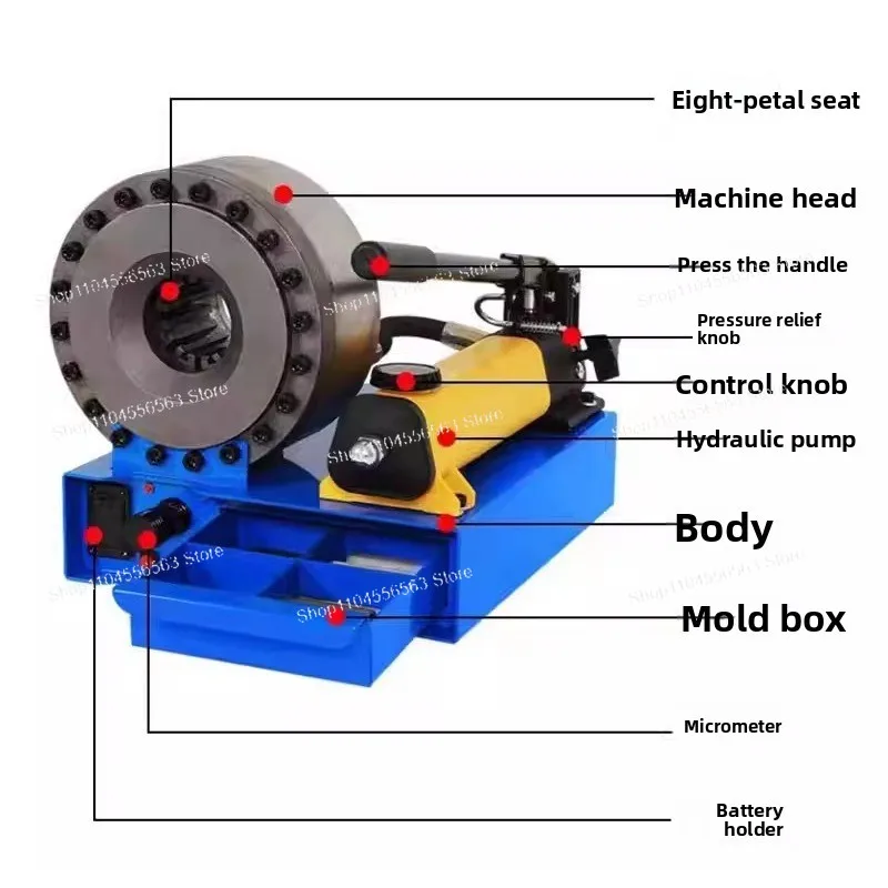 Portable Small Manual Hydraulic Pipe Crimper – Multi-Use Tube Swaging Machine for Steel, Oil & Brake Pipes