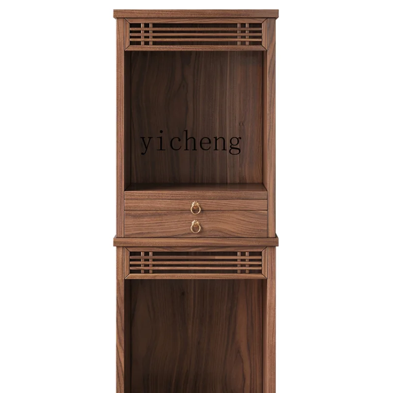 

XL Black Walnut Double-Layer Solid Wood Altar Cabinet Buddha Niche Altar Buddha Shrine God of Wealth Cabinet