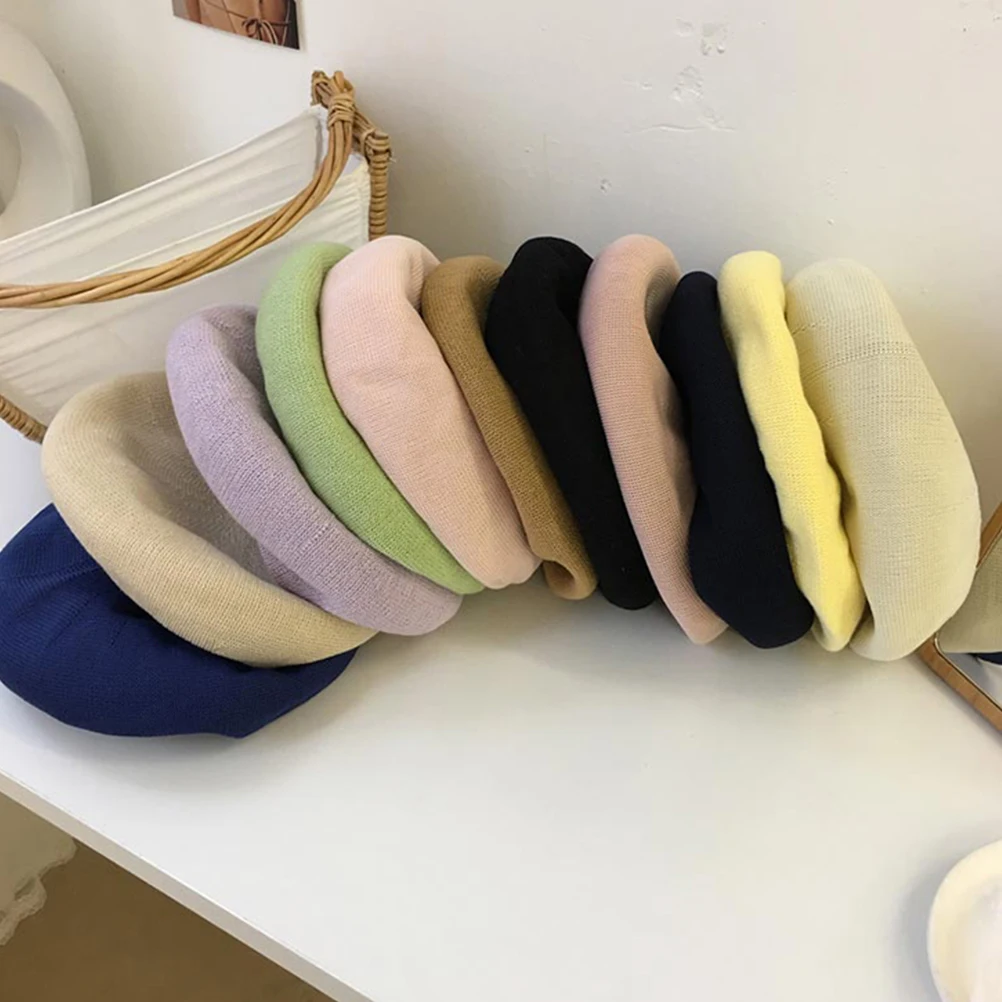 

Sun Protection Beret Hat Grey Lightweight Comfortable Stylish Painter Cap for Women All-Match Spring Summer Summer Beret