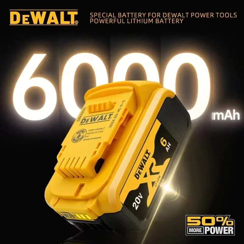 Оригинальный аккумулятор DEWALT 20 В, 5 Ач, 6 Ач, DCB205 DCB206, аккумулятор для электроинструментов 20 В MAX для литий-ионного аккумулятора DCB200 DCB184