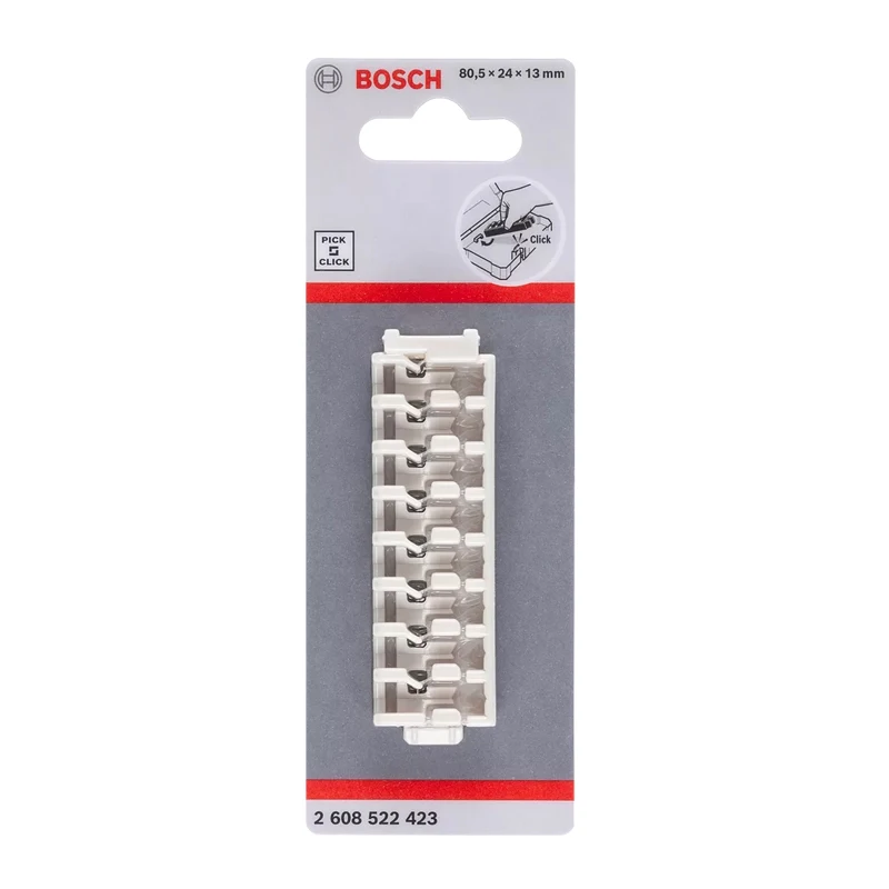 BOSCH 2608522423 Pick&Click Drill Bit Holder 8-Slot For Screwdrivers Head Bracket Portable Drill Bit Storage Tool Attachments