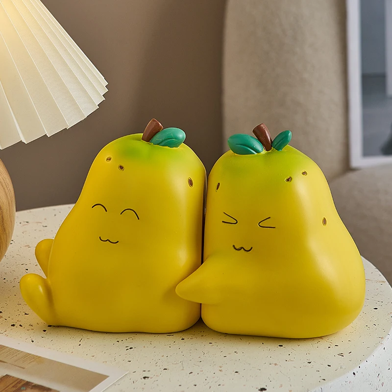 Pineapple Ornaments Cute Bookends Room Study Decorations Bedroom Table Resin Knick-knacks Girls
