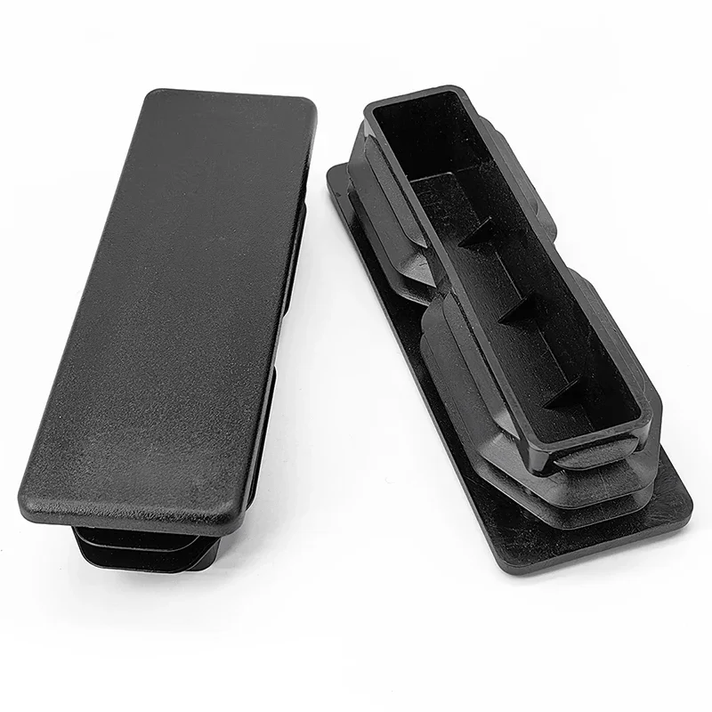 검정색 사각형 플라스틱 블랭킹 엔드 캡 파이프 플러그 가구 내부 플러그 커버 13x13mm ~ 200x200mm