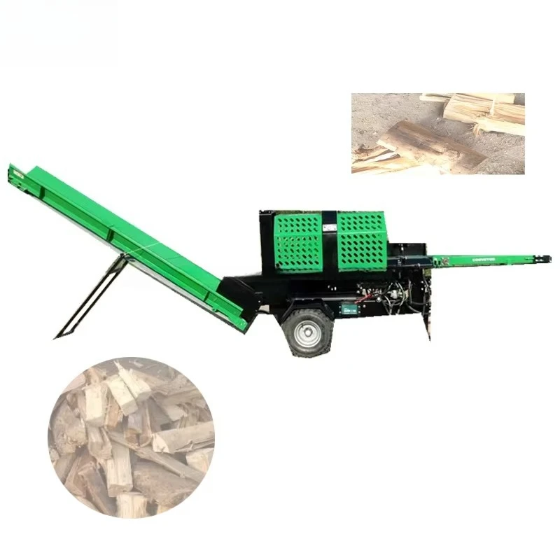14 ton Customized Mobile Firewood Processing Machine Super Split Screw Log Splitter High Precision Log Splitter
