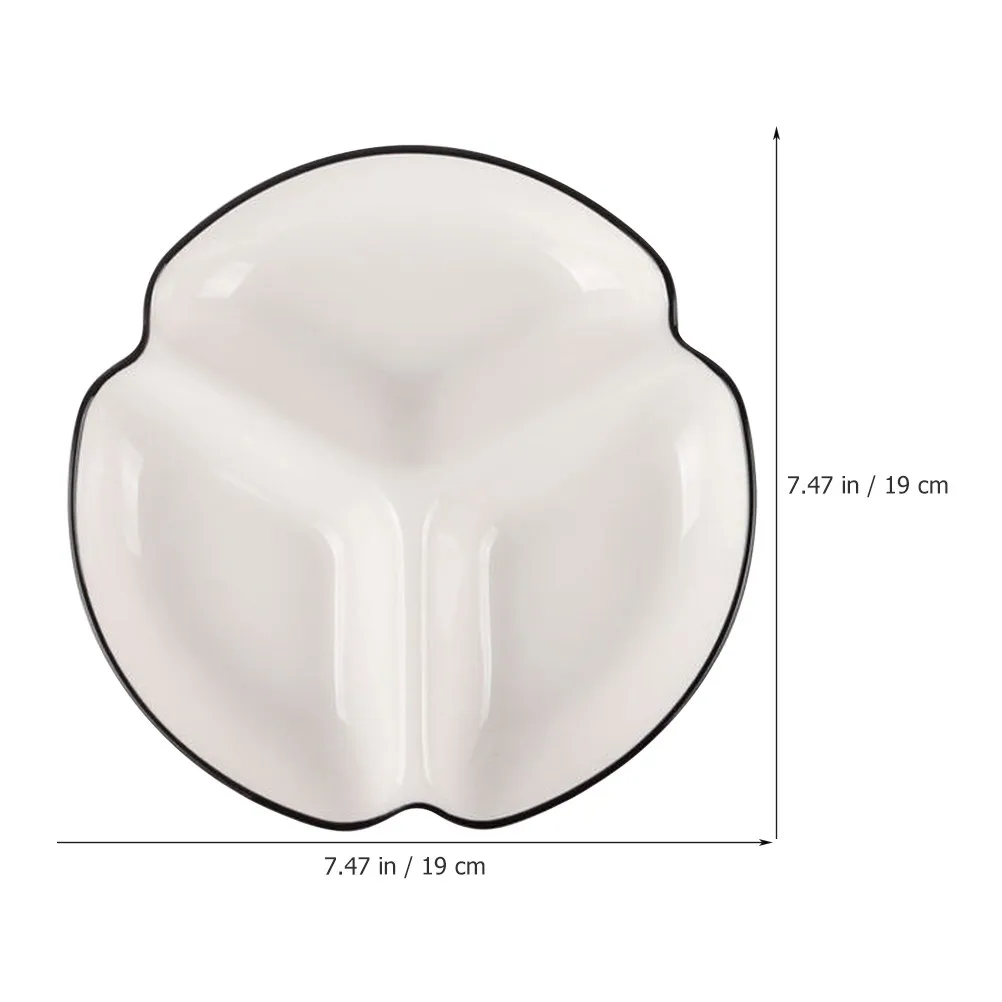 Ceramic Divided Serving Dish with Multiple Compartments for Portion Control Ideal for Fruits Desserts Appetizers Salads At Home