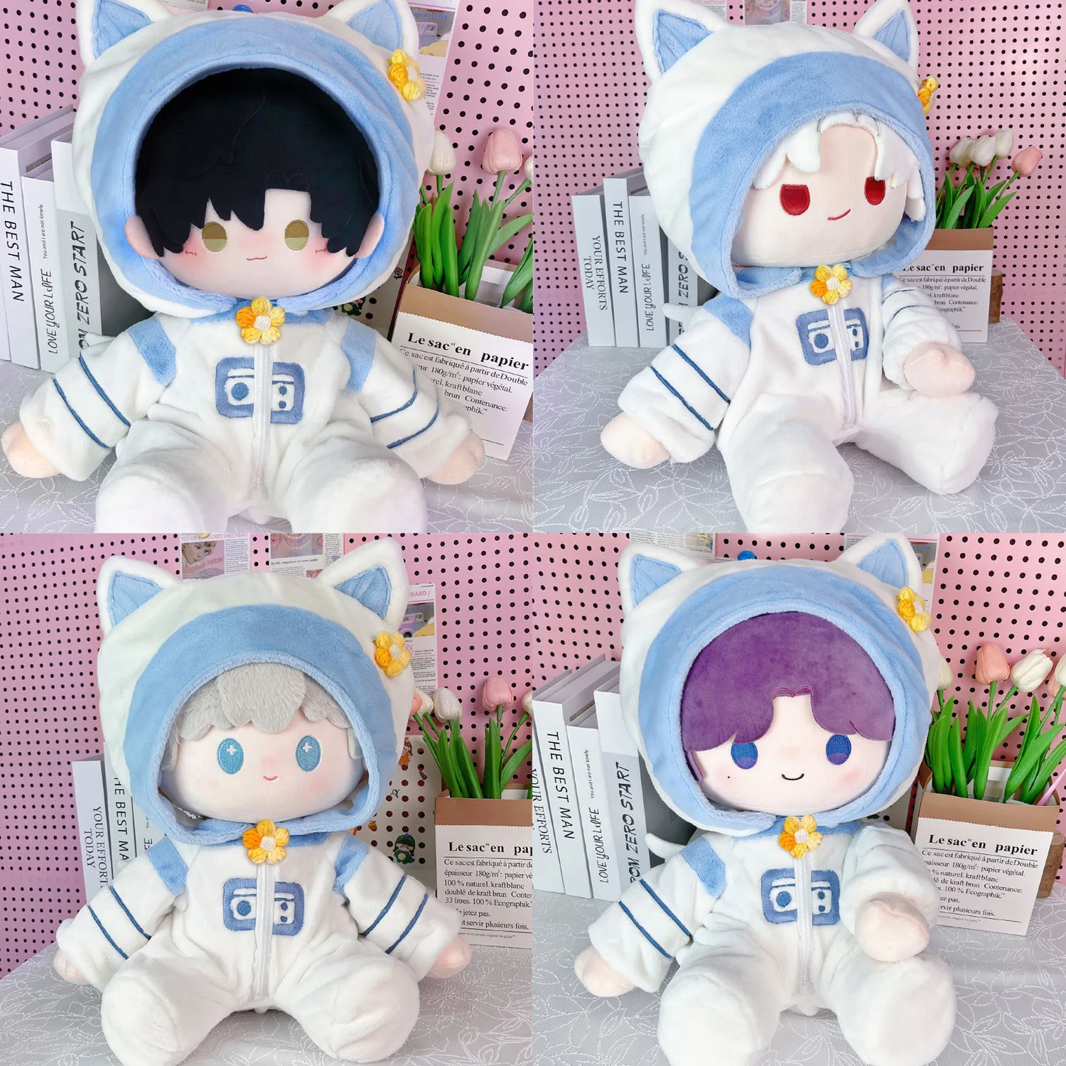 

Anime 40cm Seated Cotton Doll Clothes Toy Cute Spaceman Outfit Props Astronaut Cosplay Dolls Accessories