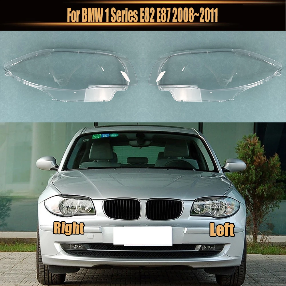 

For BMW 1 Series E82 E87 2008~2011 Front Headlamp Cover Lamp Shade Headlight Shell Lens Replace Original Lampshade Plexiglass