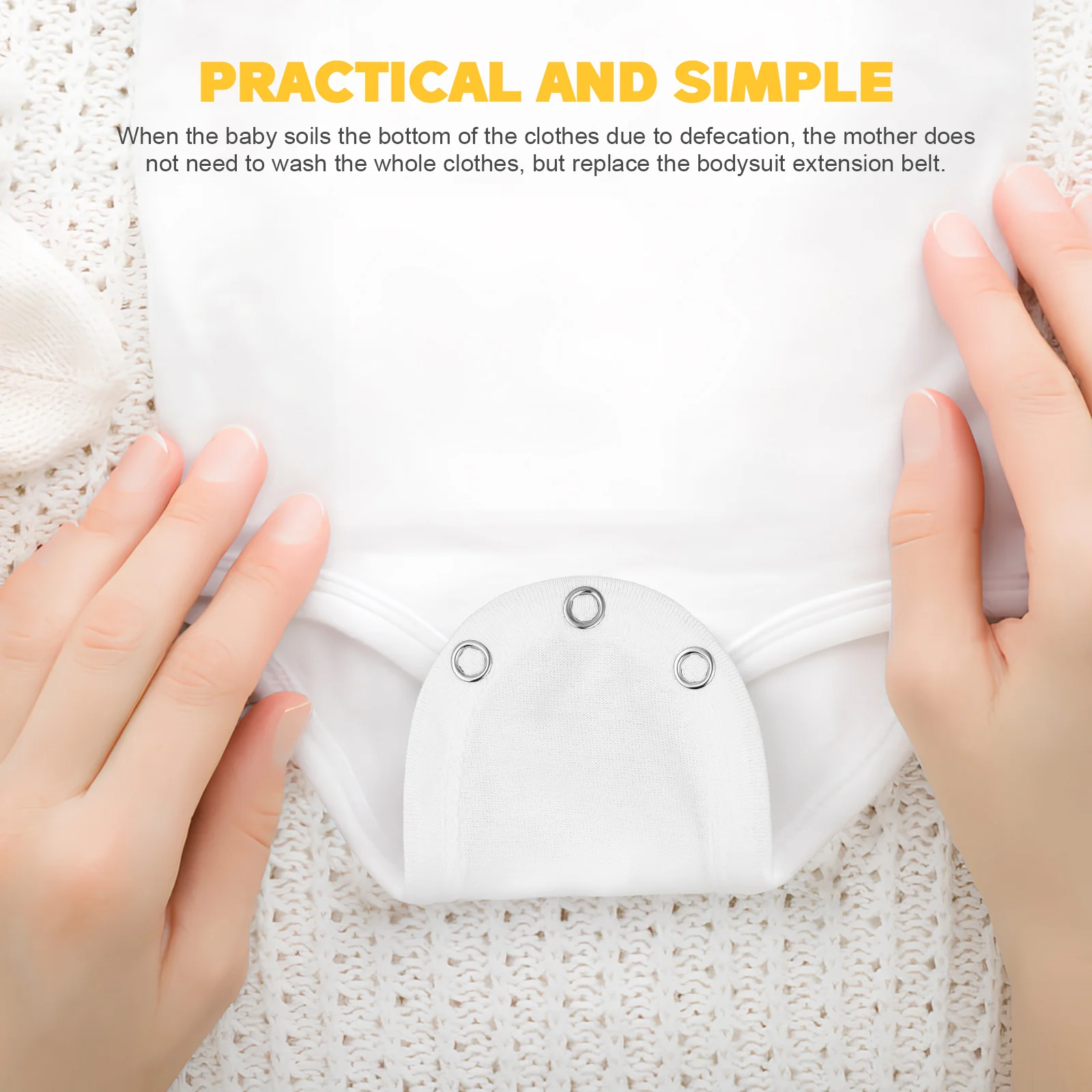 5 個ロンパーススーツ延長ボディスーツアクセサリーベビーサイズアダプターガールパッチ衣類アジャスターエクステンダーホワイトミス