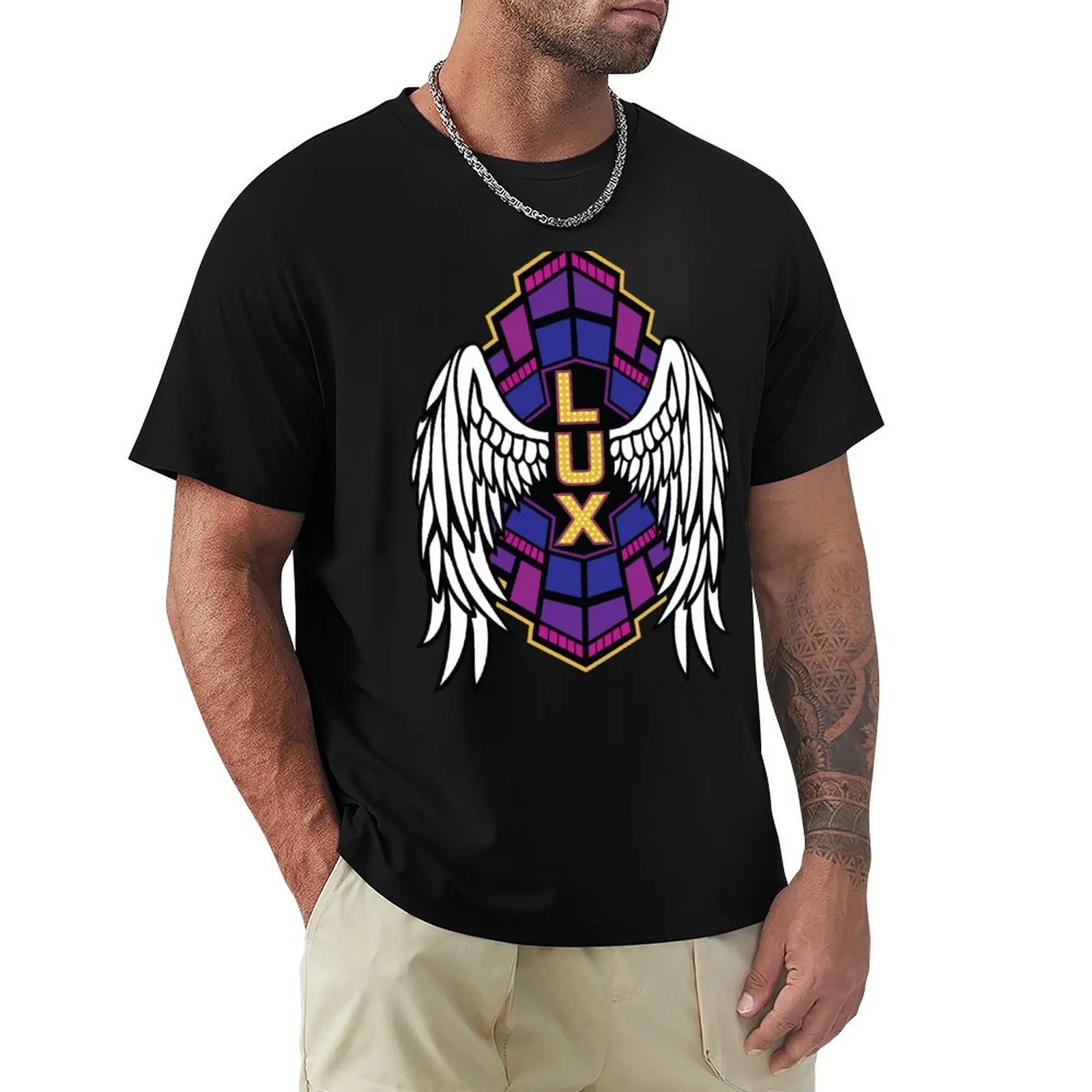 Lucifer - LUX Nightclub T-Shirt Simple Casual Short Sleeve Tee