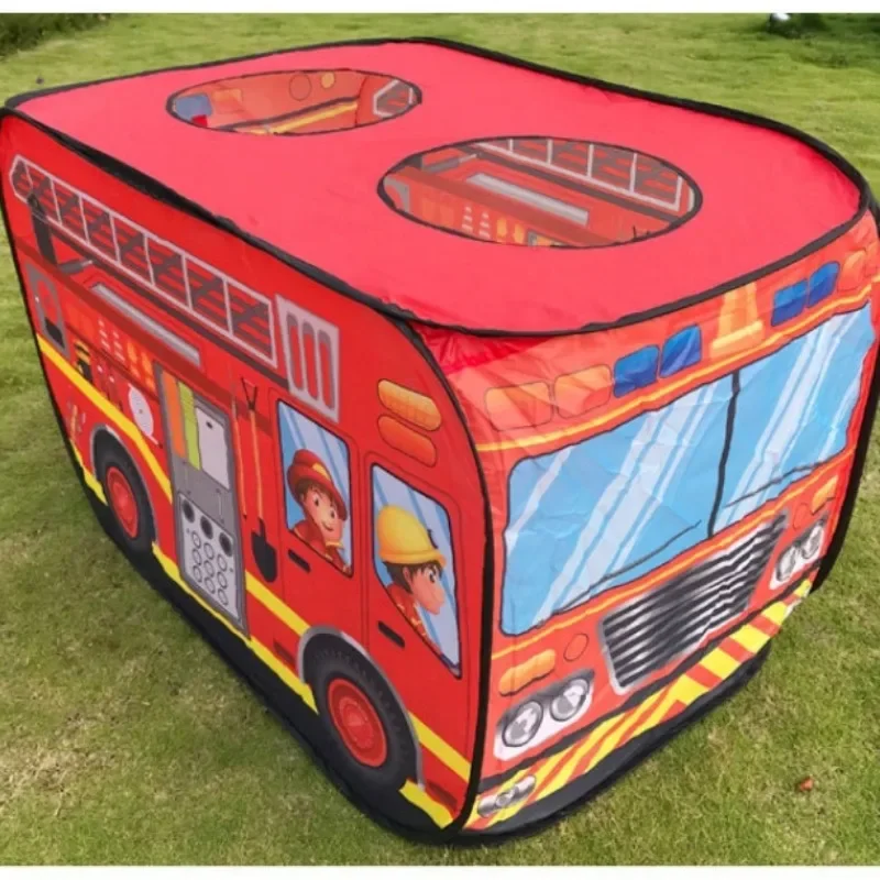 Tienda de campaña con camión de bomberos que rebota automática para niños, bolsa para conductores de helado, casa de juegos, juguete de interacción entre padres e hijos para niños