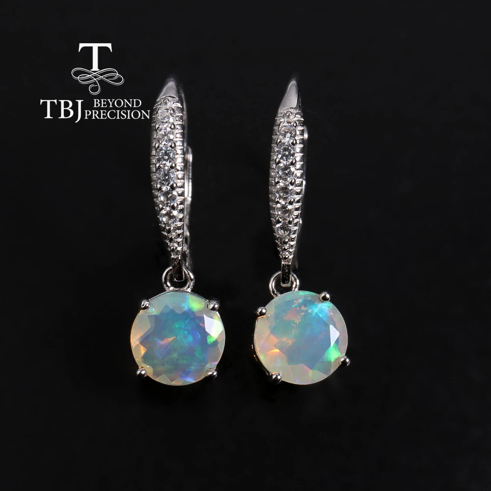 

Gorgeous luxury natural Opal gems with S925 silver earrings fashion designed for women daily wear & Anniversary & holiday gifts