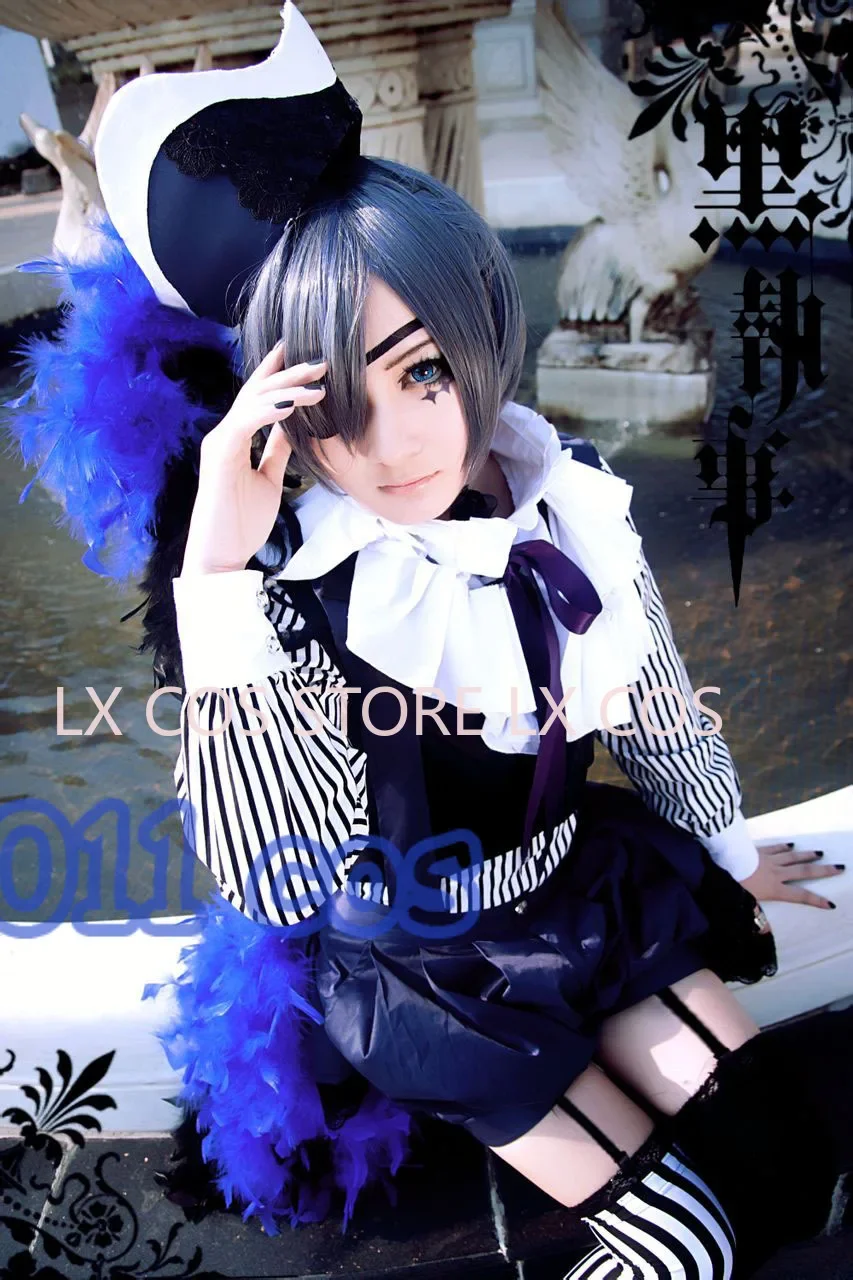 Black Butler Kuroshitsuji Pleof LYus Ciel Phantomhive Cosplay Costume pour hommes et femmes, Anime Cosplay, Halloween Party