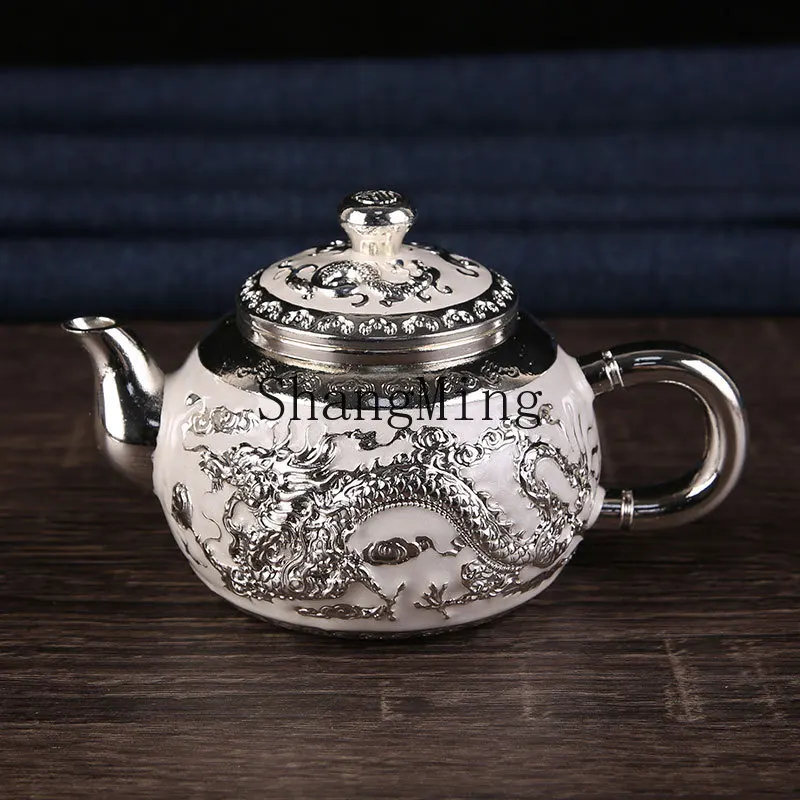 DSA high-grade silver kung fu tea set, teapot wine set, dragon and phoenix tea set, business gift-giving, good wholesale.